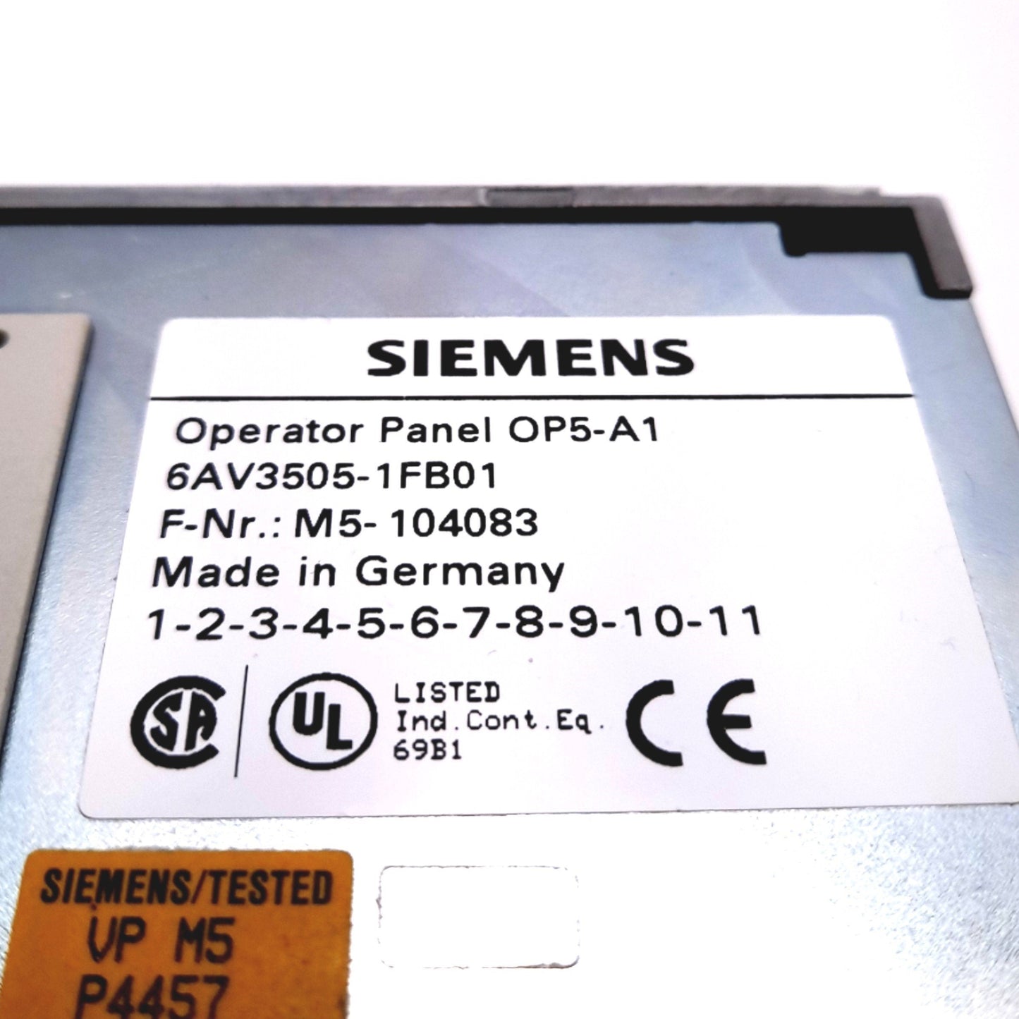 Used Siemens 6AV3505-1FB01 OP 5 Operator Panel 24VDC 4 Line Display 20 Characters