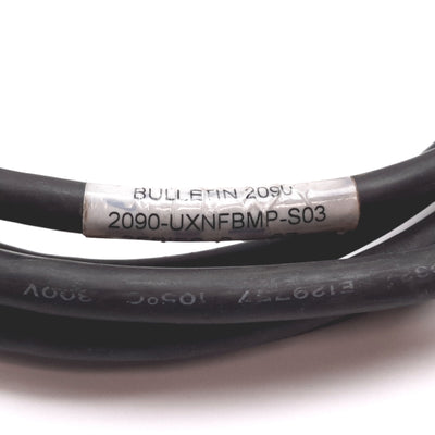 Used Allen Bradley 2090-UXNFBMP-S03 Motor Encoder Feedback Cable MP Series, 3 Meters