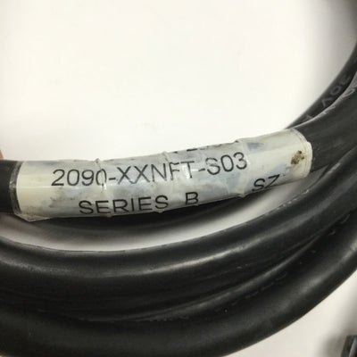 Used Allen Bradley 2090-XXNFT-S03 Kinetix Servo Motor Encoder Feedback Cable, 3m