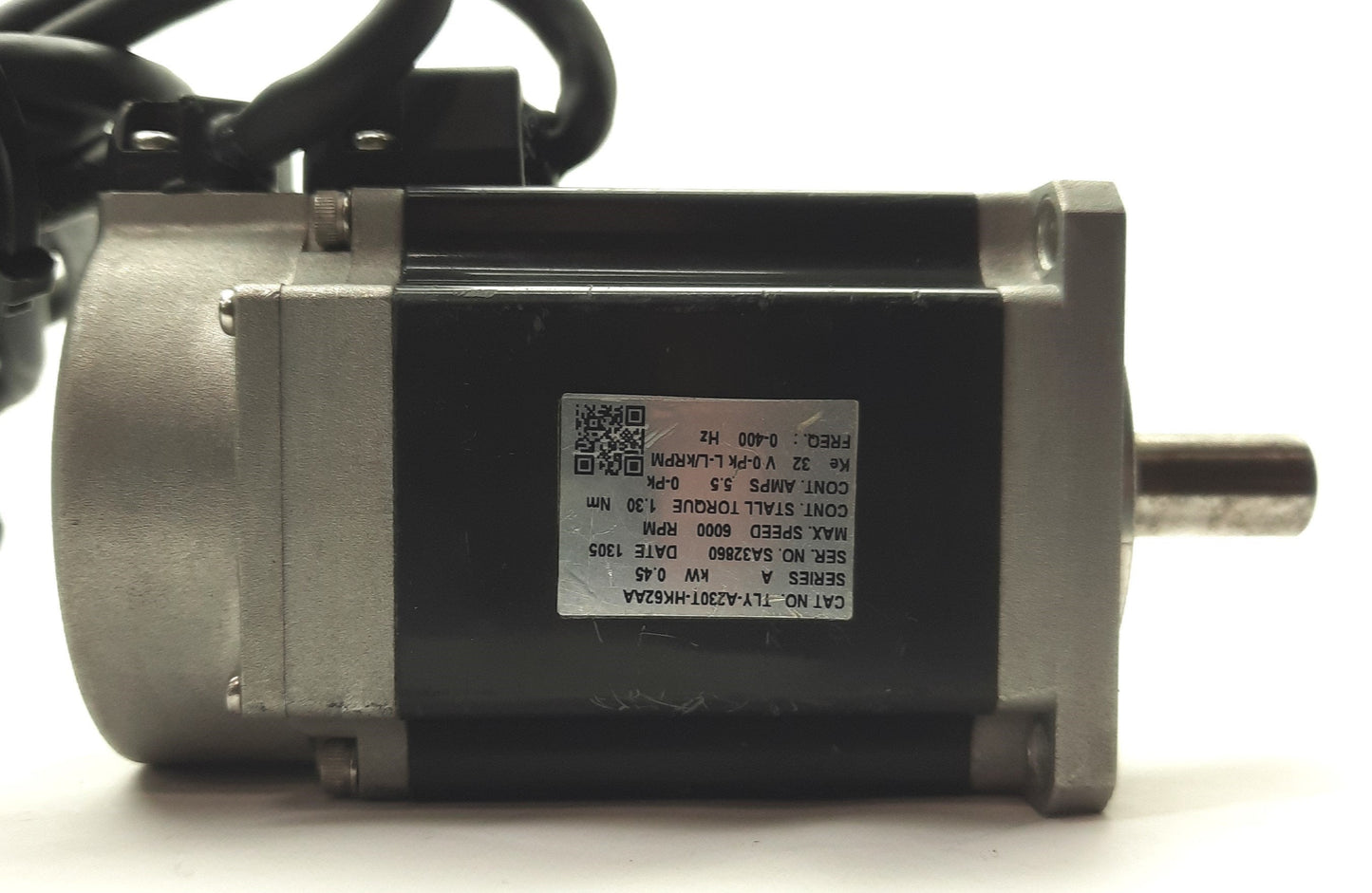 Used Allen Bradley TLY-A230T-HK62AA Servo Motor .45kW 12mm Shaft 3PH 230V 5.5A