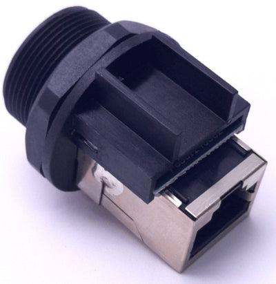 New L-Com WPRJ-FTCAT5E Shielded Panel Mount RJ45 Coupler, 2.8mm Max, IP67