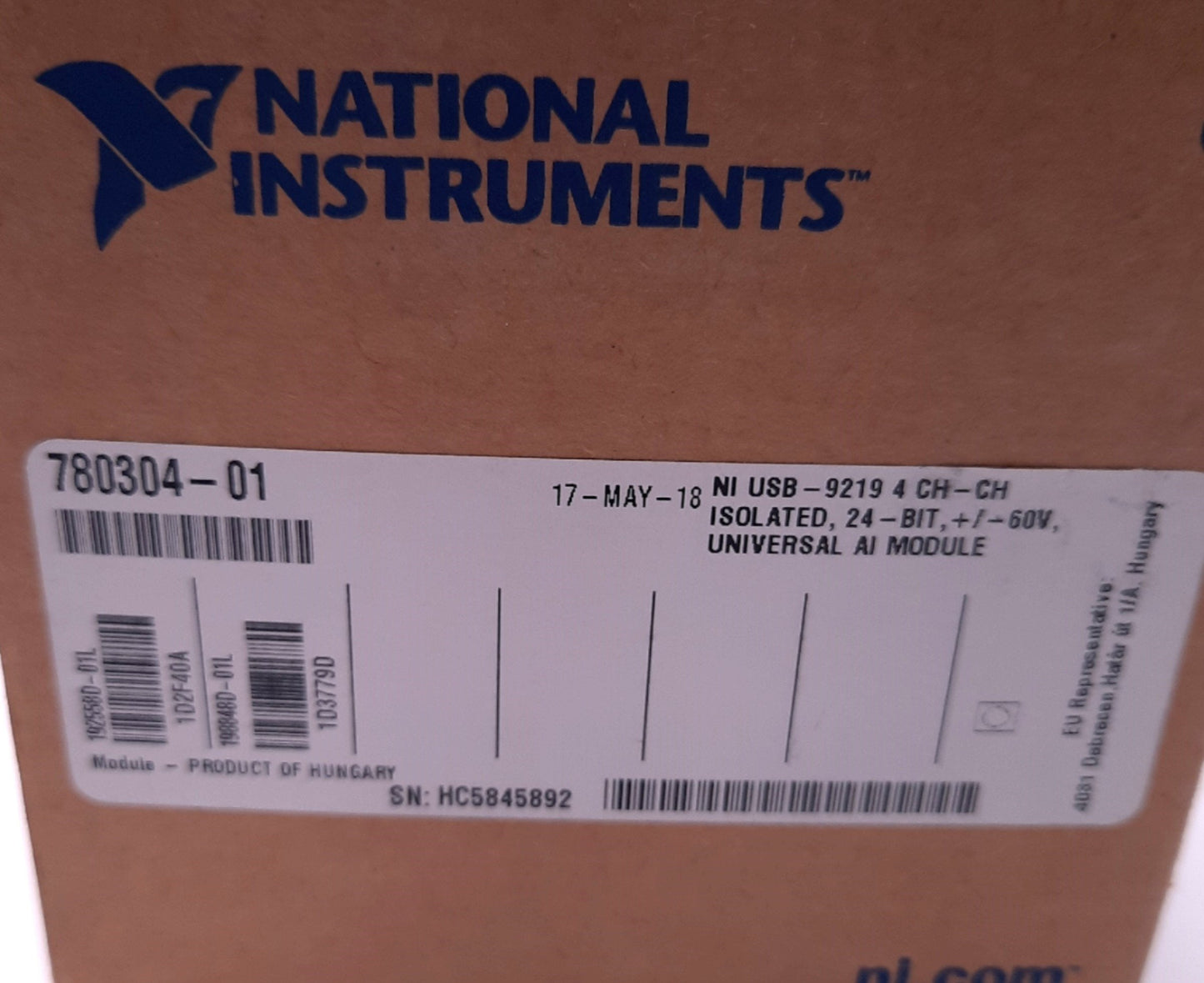 New National Instruments NI-9219 780304-01 Universal Analog Input 24-Bit, 4 Channels