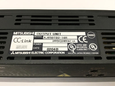 Used Mitsubishi AJ65BTB2-16R Melsec CC-Link Relay Output Module 16-Point 24VDC/240VAC