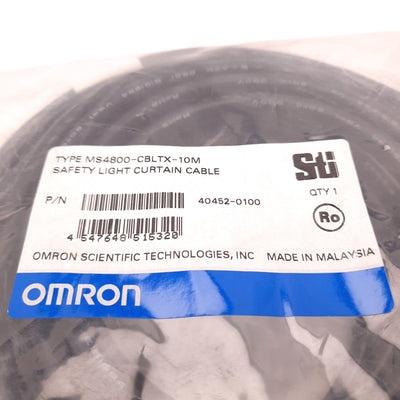 New Omron MS4800-CBLTX-10M Safety Light Curtain Cable, 10m ( 32.8 ft ) 300V 5 Pin