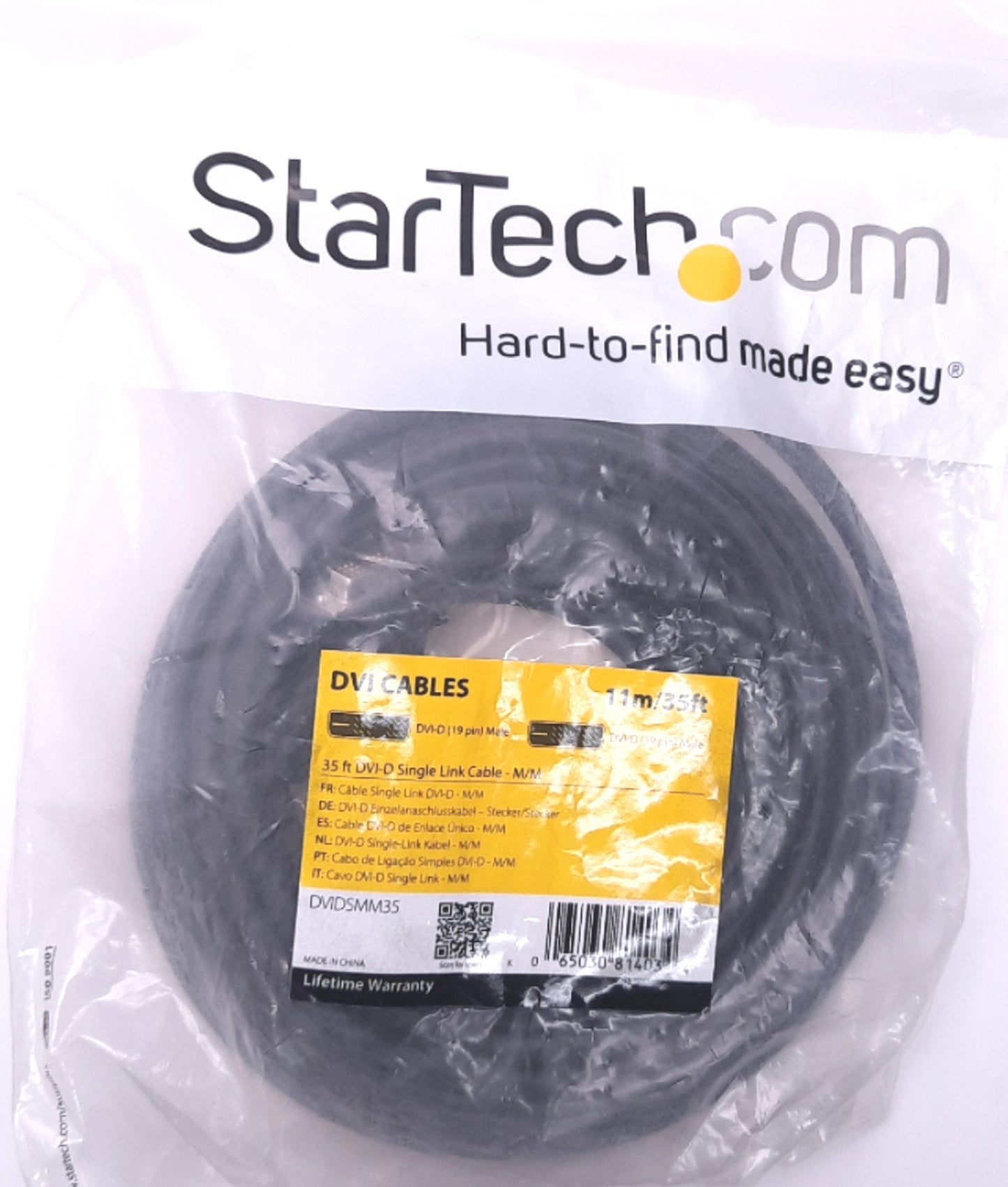 New Startech DVIDSMM35 DVI-D Single Link Video Cable Male/Male, 35 Foot Length