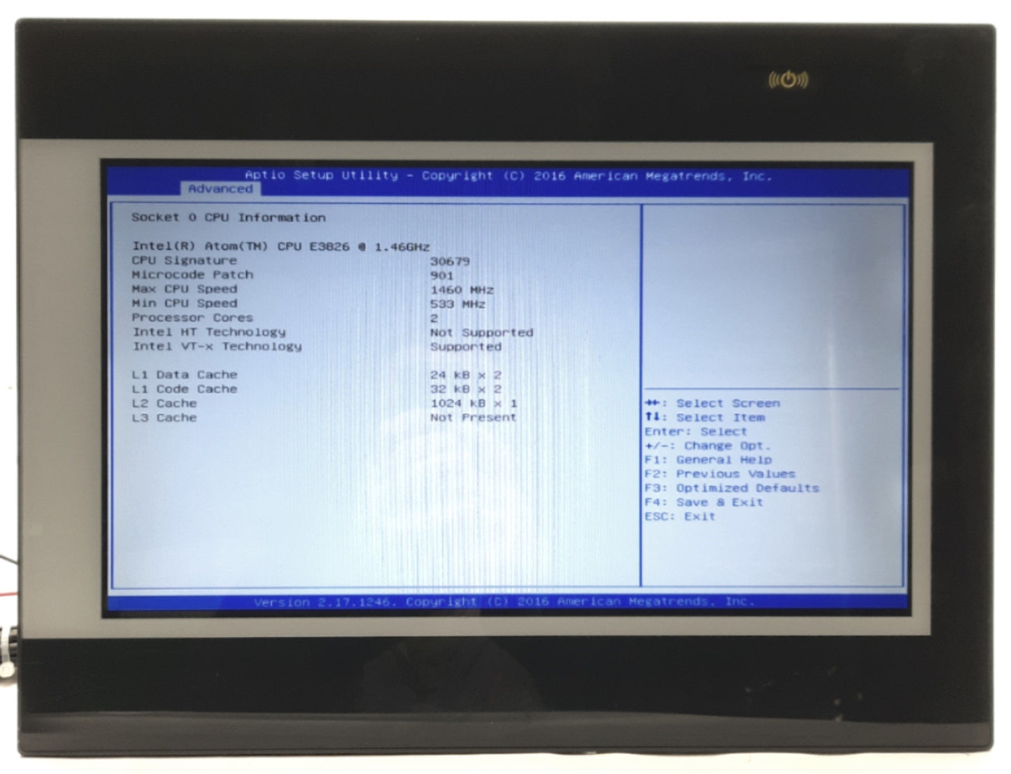 Used NEXCOM IPPD 1600P Industrial Touchscreen Monitor, 15.6", 1366 x 768px, 12-24VDC