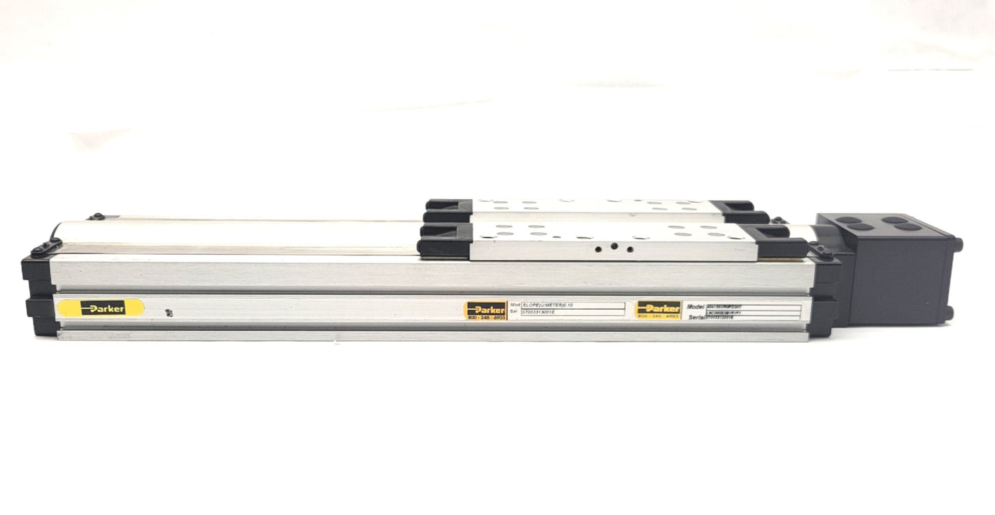 Used Parker 404150XRMPD2 Linear Stage Actuator Travel: 150mm, Lead: 5mm, NEMA 17