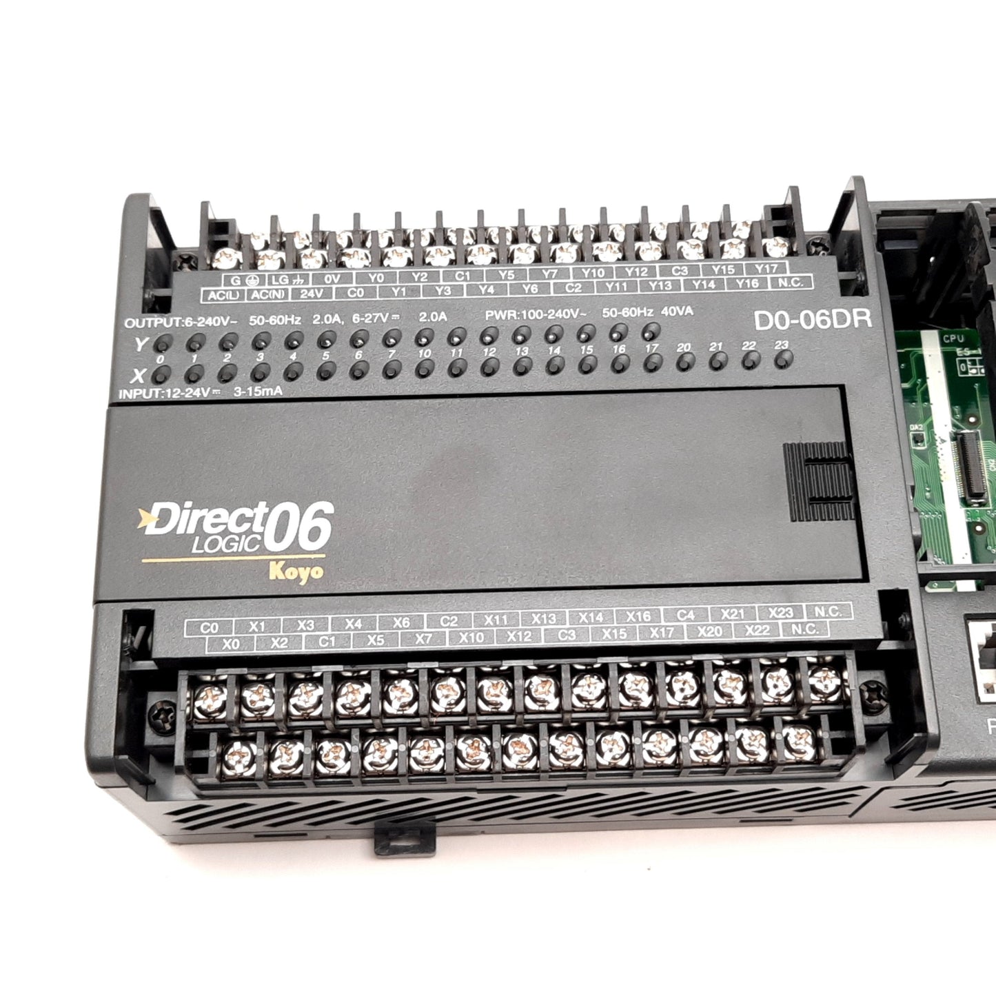 Used Automation Direct D0-06DR DirectLOGIC DL06 PLC, 20-Input, 16-Output, *Damaged*