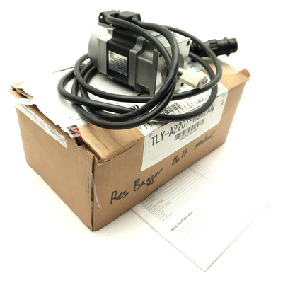 New Allen Bradley TLY-A220T-HJ62AN Kinetix Servo Motor, .38kW, .836Nm, 6000RPM