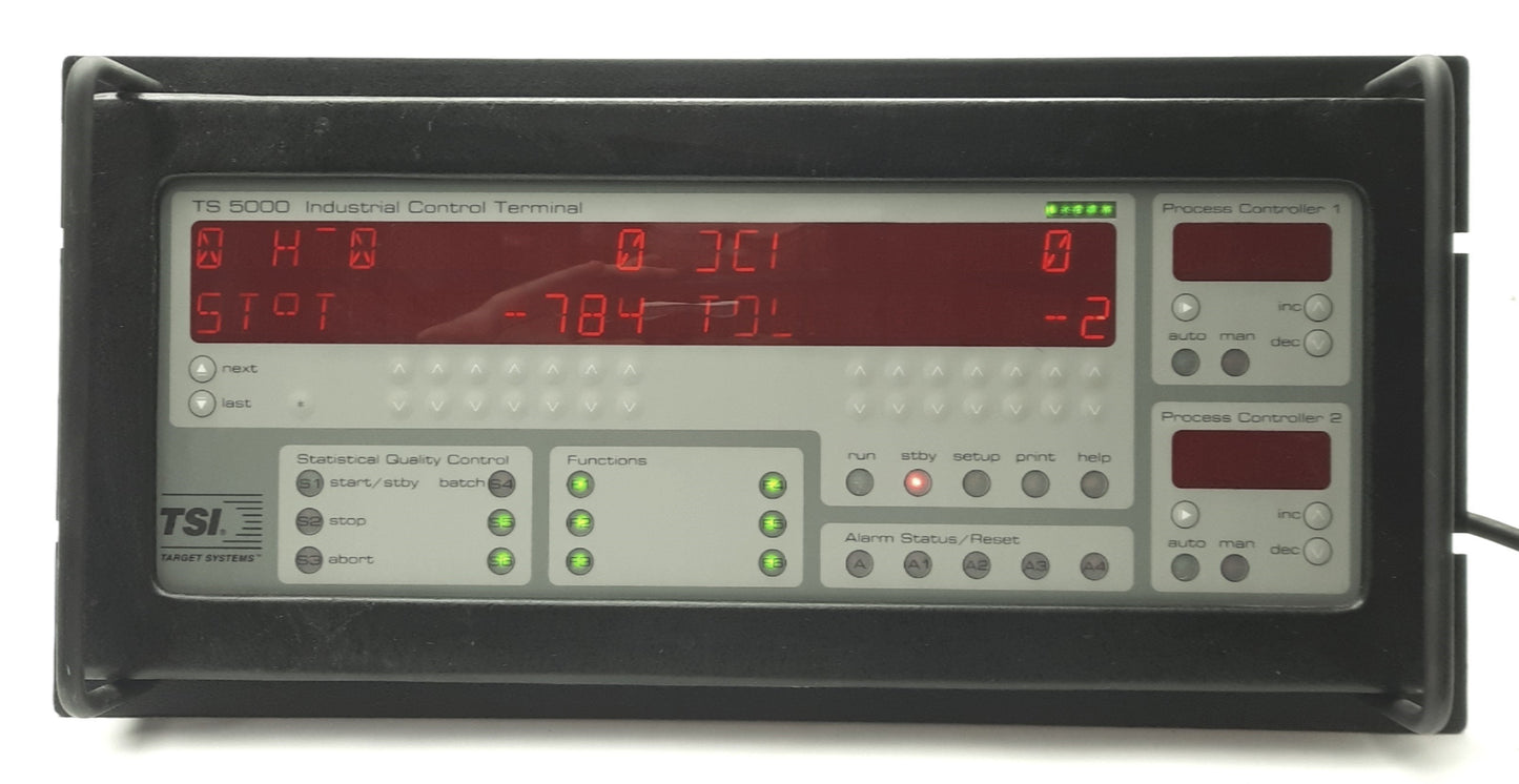 Used TSI TS 5000 LASER Micrometer Industrial Control Terminal, 4x Heads, 120VAC