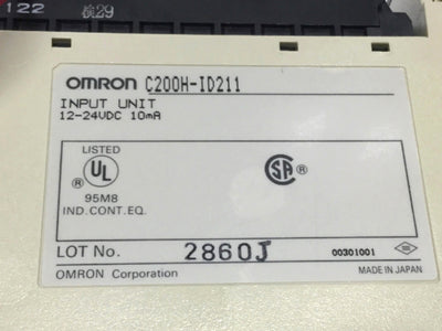 Used Omron C200H-ID211 Input Module 12-24VDC 10mA w/ Simulator Switch Training Unit