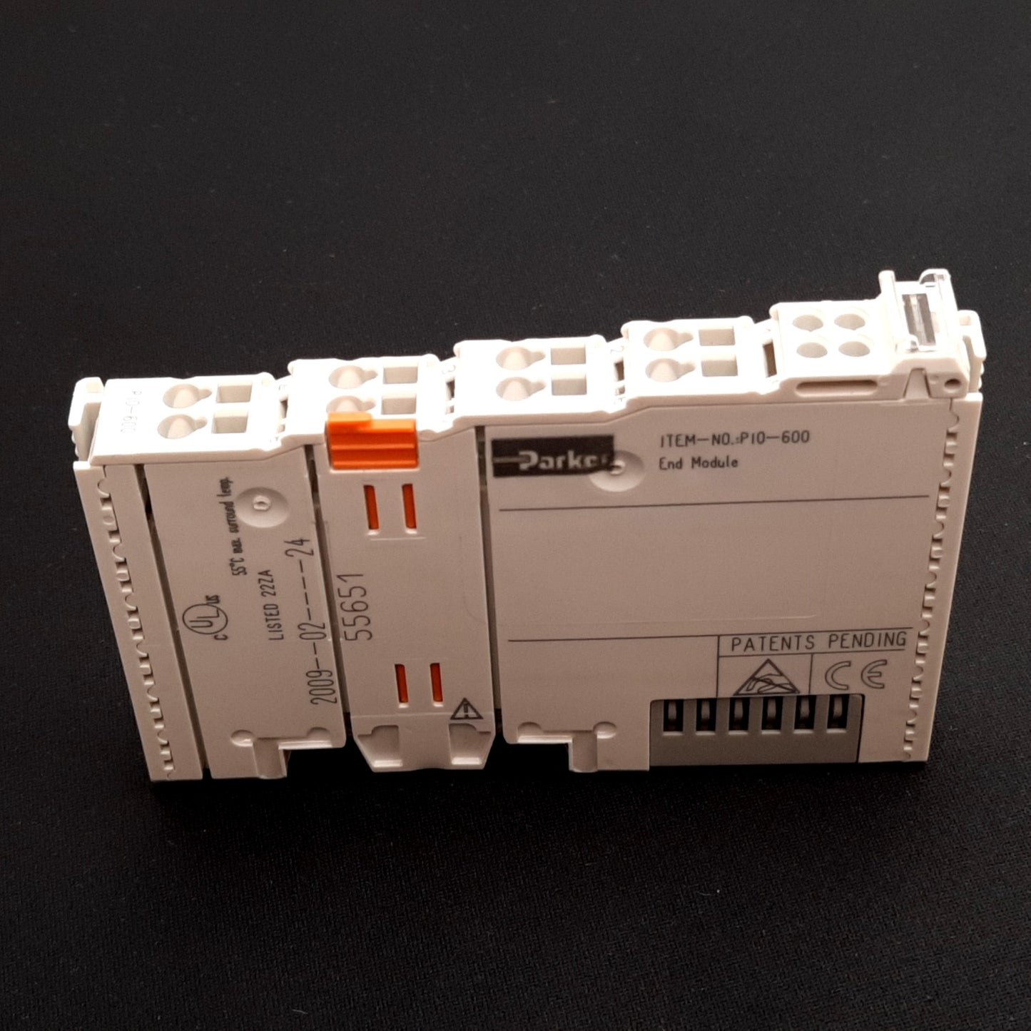 Used Parker PIO-600 Fieldbus End Module for PIO-337, DIN Rail Mount