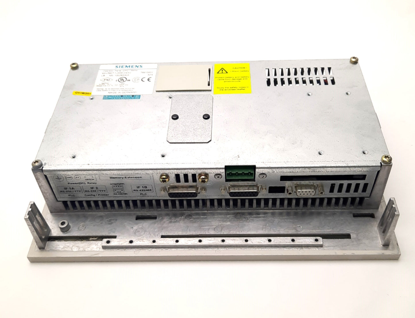 Used Siemens 6AV3627-1JK00-0AX0 Simatic OP27 Monochrome Operator Panel, 24VDC, 0.4A