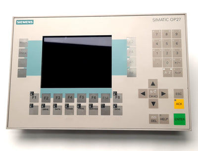 Used Siemens 6AV3627-1JK00-0AX0 Simatic OP27 Monochrome Operator Panel 24VDC 0.4A