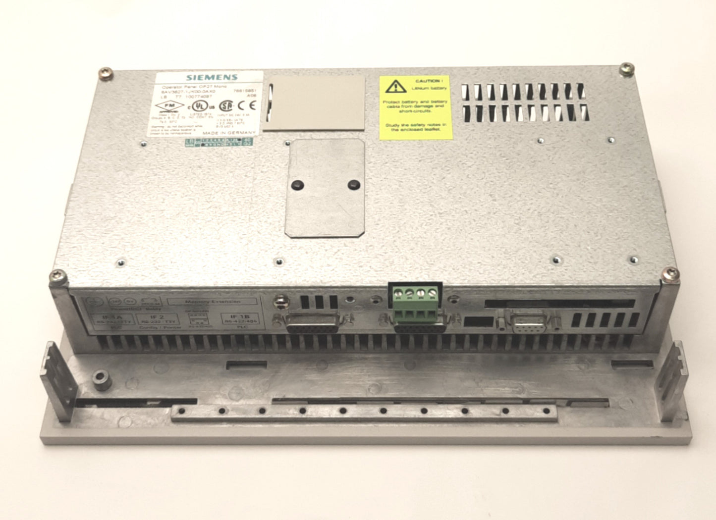 Used Siemens 6AV3627-1JK00-0AX0 Simatic OP27 Monochrome Operator Panel 24VDC 0.4A