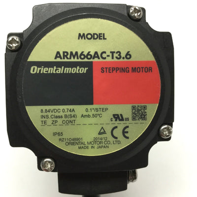 Used Oriental ARM66AC-T3.6 Vexta Closed Loop Stepper Motor, 60mm, 3.6:1 Ratio, 0.1°