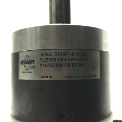 Used NEUGART PLE080-008-SSSA3AE Planetary Gearhead 8:1 50Nm 19 to 20mm Shaft 80 Frame