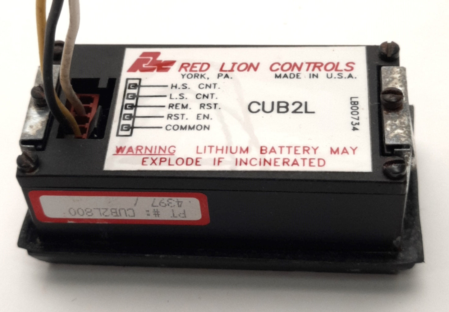 Used Red Lion Controls CUB2L Miniature Counter, 8 Digit Display, 3VDC CUB2L800