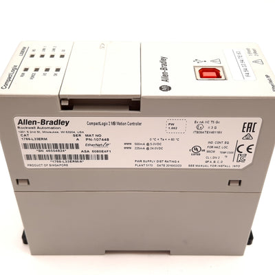 Used Allen Bradley 1769-L33ERM CompactLogix Motion Controller, 8-Axis, Memory: 2MB