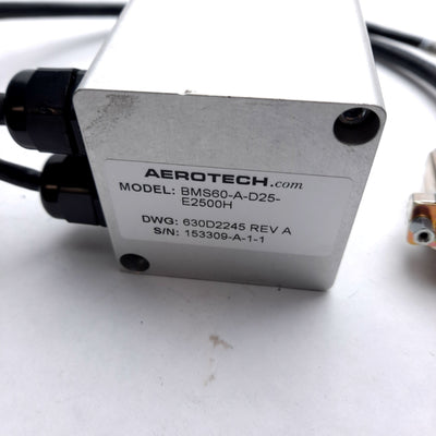 Used Aerotech BMS60-A-D25-E2500H Brushless Motor w/Encoder 4000RPM, 1.31 Nm, NEMA 23