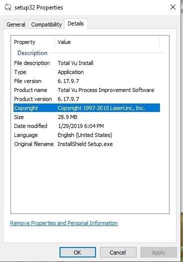 Used Laserlinc TotalVu Ver. 6.17.9.7 Laser Micrometer Software on USB Flash Drive