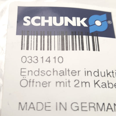 New Other Schunk 0331410 Inductive Limit Switch, Opener, 6ft, L408.2115.25, 10-30v DC PNP