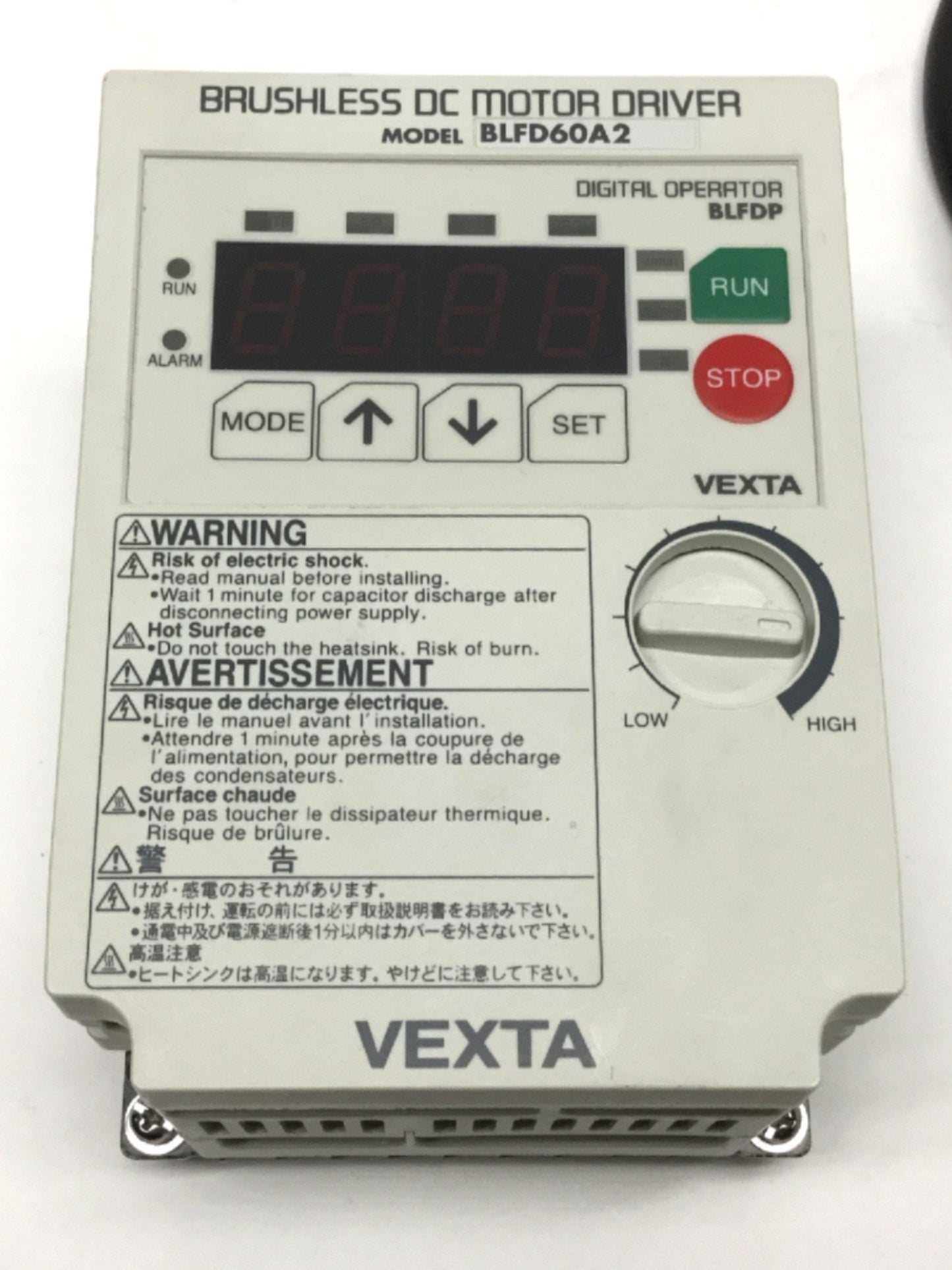 Used Oriental BLFD60A2 Vexta Brushless DC Motor Speed Controller Driver, 100-120VAC