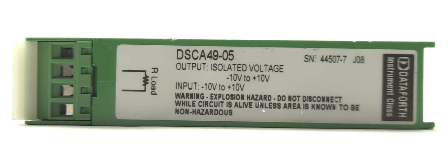 Used DATAFORTH DSCA49-05 Isolated Signal Conditioner, ñ10VDC to ñ10VDC, 24VDC