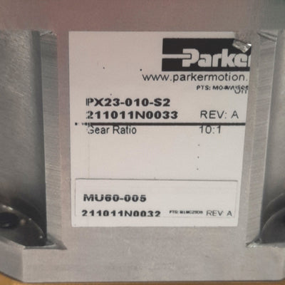 New Parker PX23-010-S2 Gen 2 Stealth Gearhead NEMA 23, 10:1, 1/4" Bore Coupler