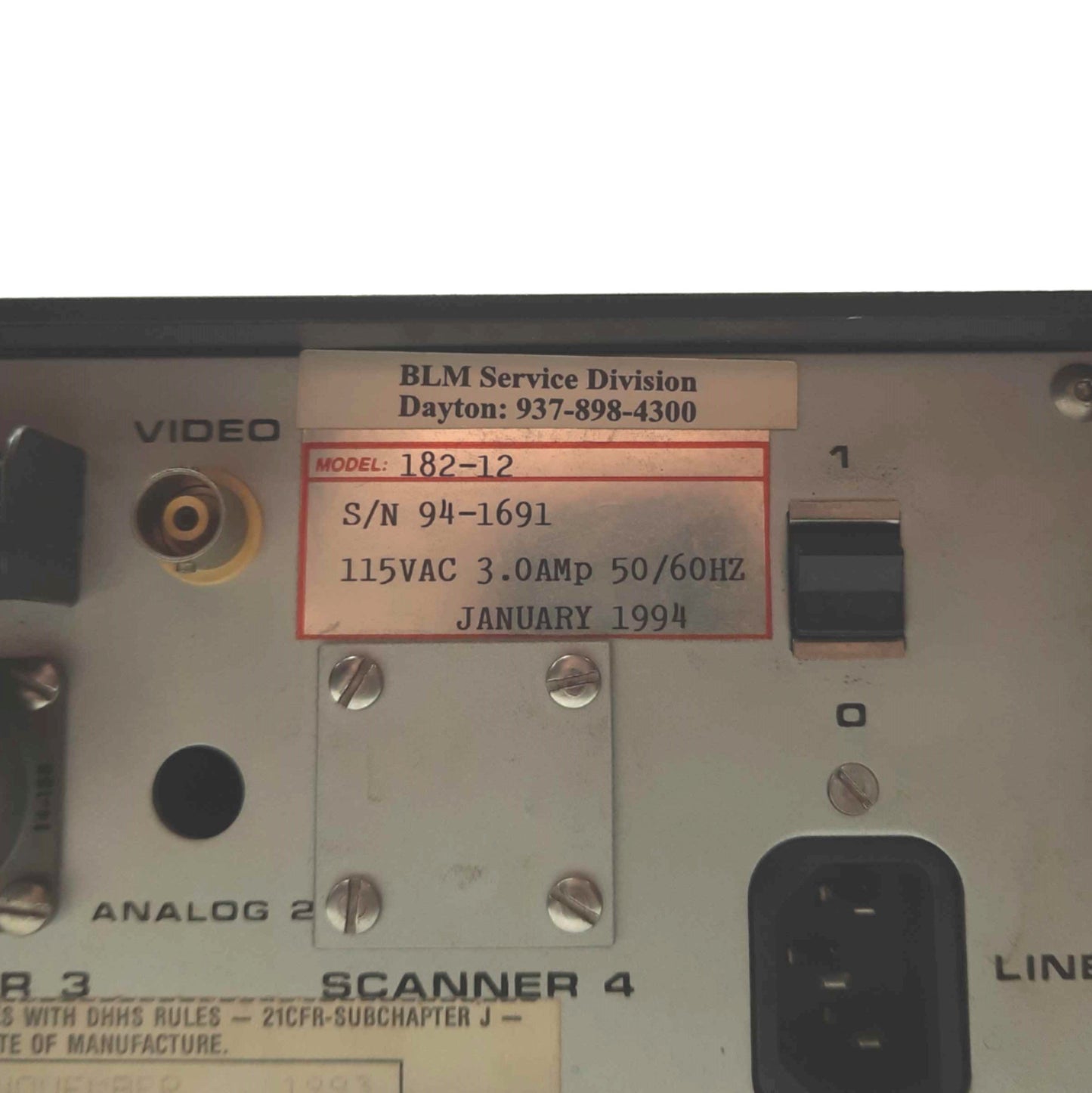 Used LaserMike 182-12 LASER Gage Controller, 1x Gage, 1x Encoder, Serial, 120VAC