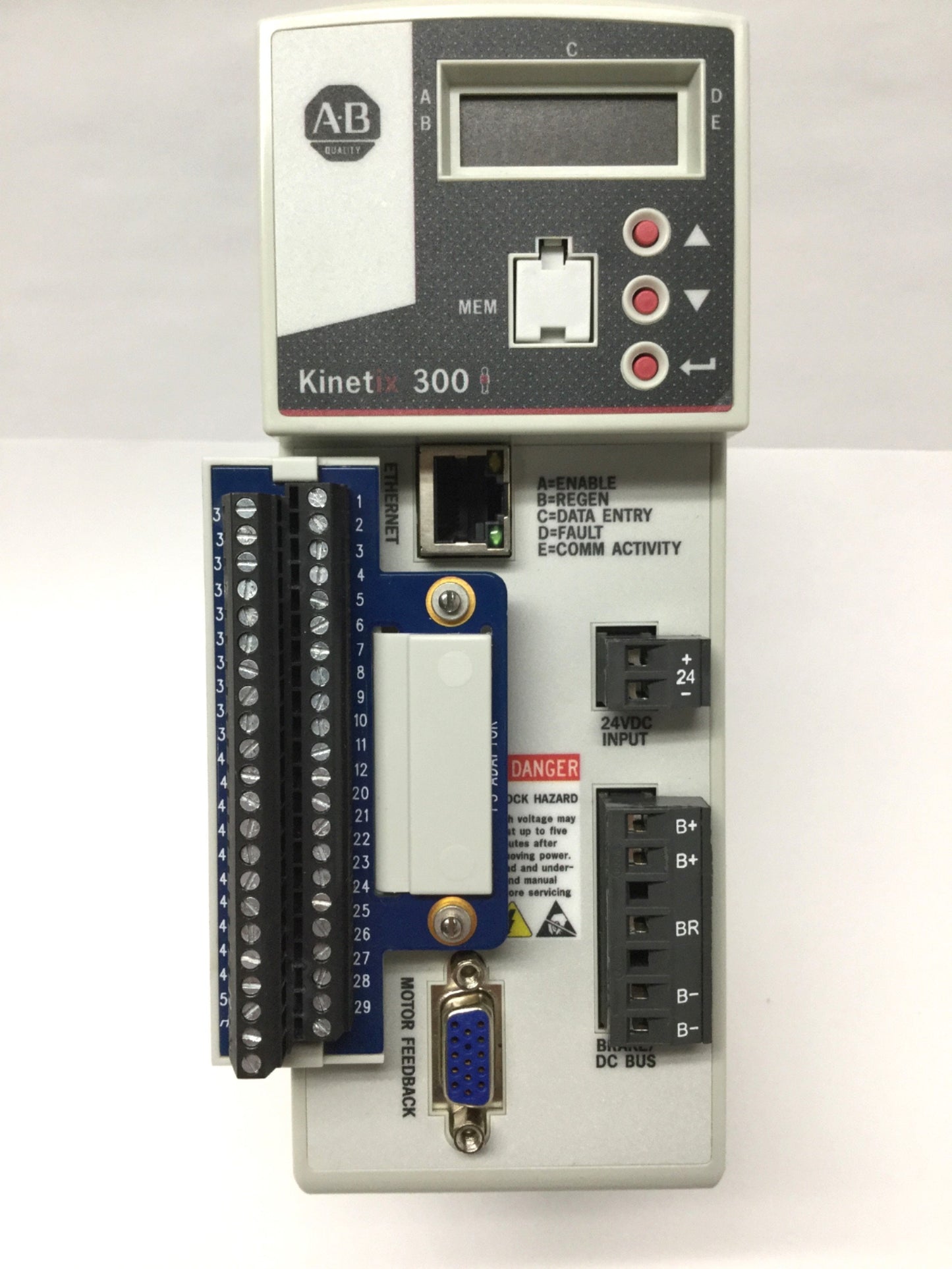 Used Allen Bradley 2097-V31PR0 Kinetix 300 EtherNet/IP Indexing Servo Drive 2A 400W