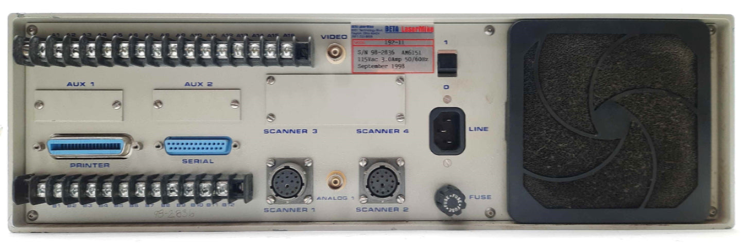 Used BETA LaserMike 192-11 LASER Gage Controller, 1x Gage, 1x Encoder, Serial, 120V