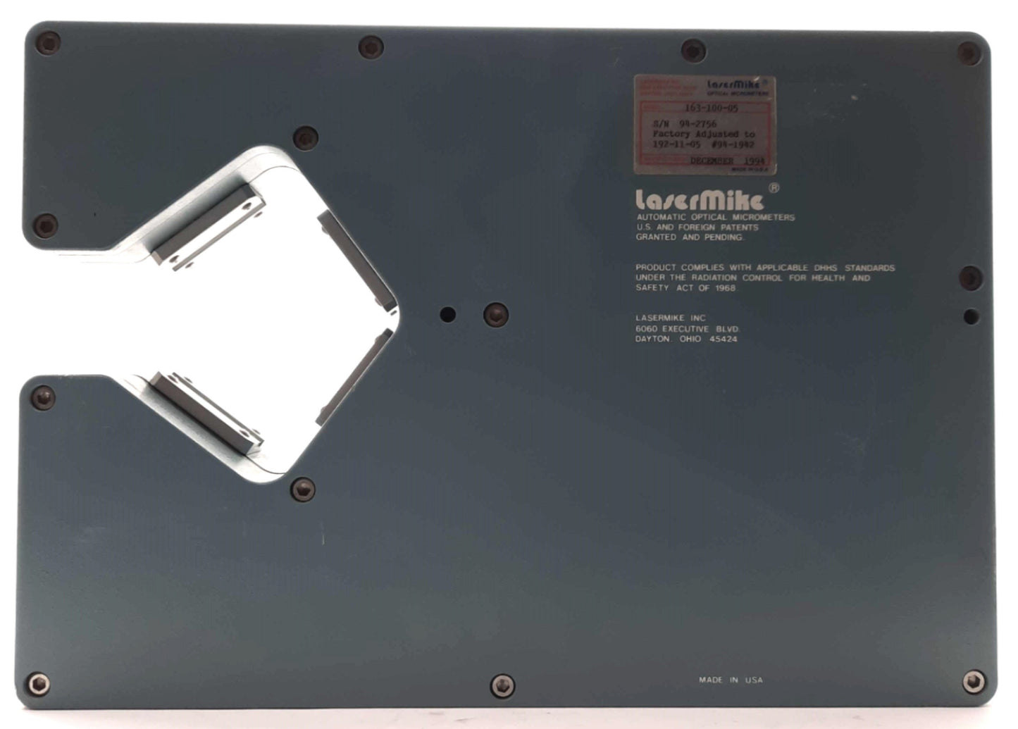 Used Lasermike 163-100-05 LASER Micrometer Gage Head .005-1" Range .00001" Resolution