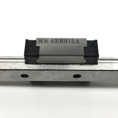 Used NB SEBS12A Linear Ball Bearing Slide Carriage on 270mm Guide Rail