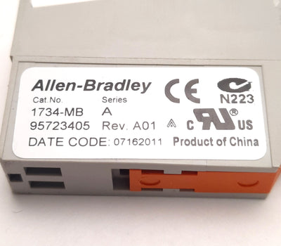 Used Lot of 2 Allen Bradley 1734-MB POINT I/O Module Mounting Base, DIN Rail Mount