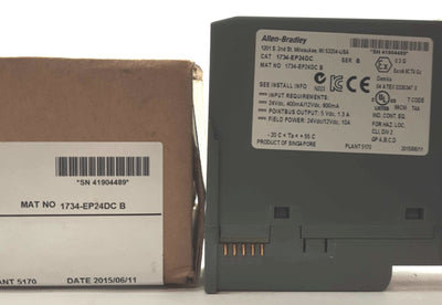 New Allen Bradley 1734-EP24DC Ser B Point I/O Expansion Power Module, 5VDC 1.3A, DIN