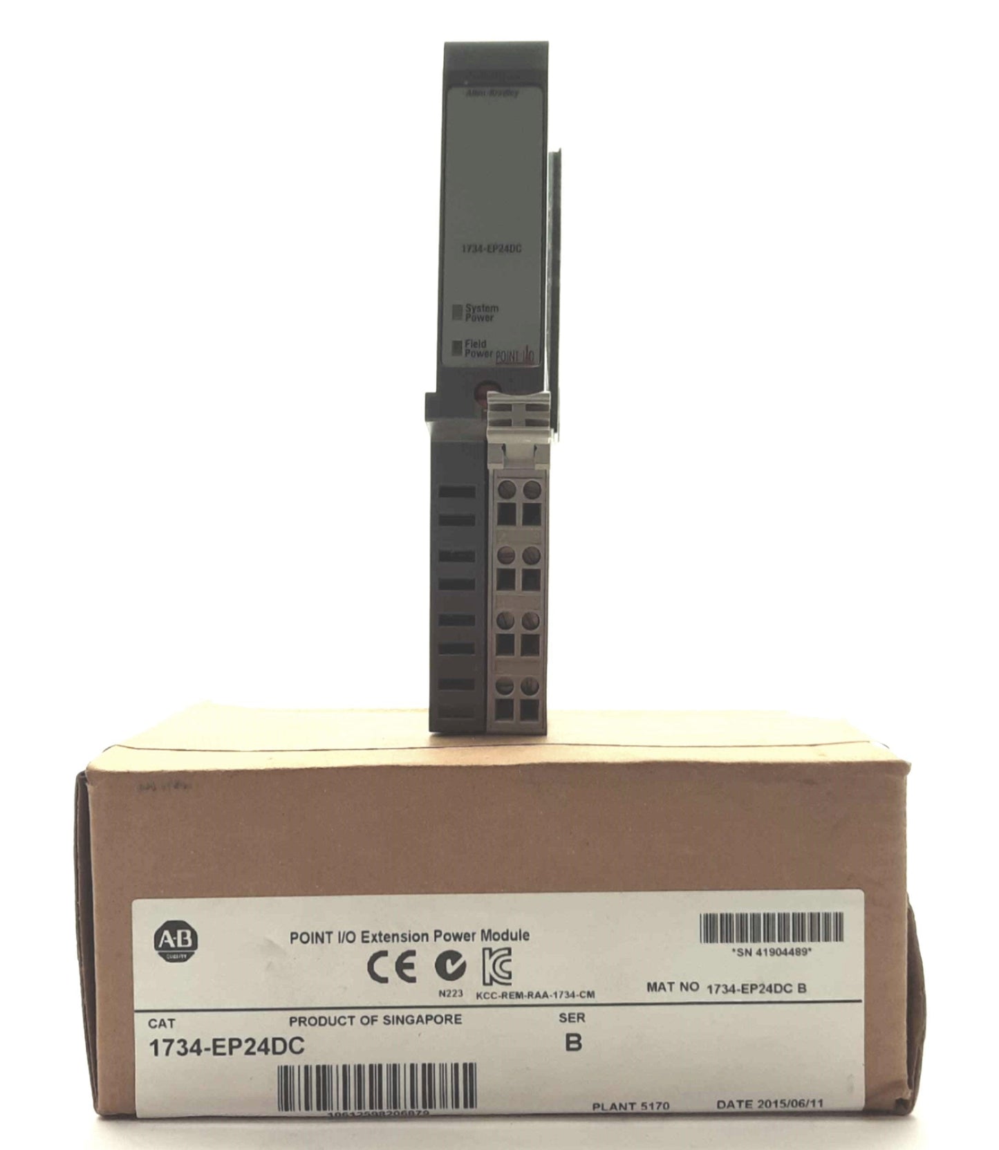 New Allen Bradley 1734-EP24DC Ser B Point I/O Expansion Power Module, 5VDC 1.3A, DIN