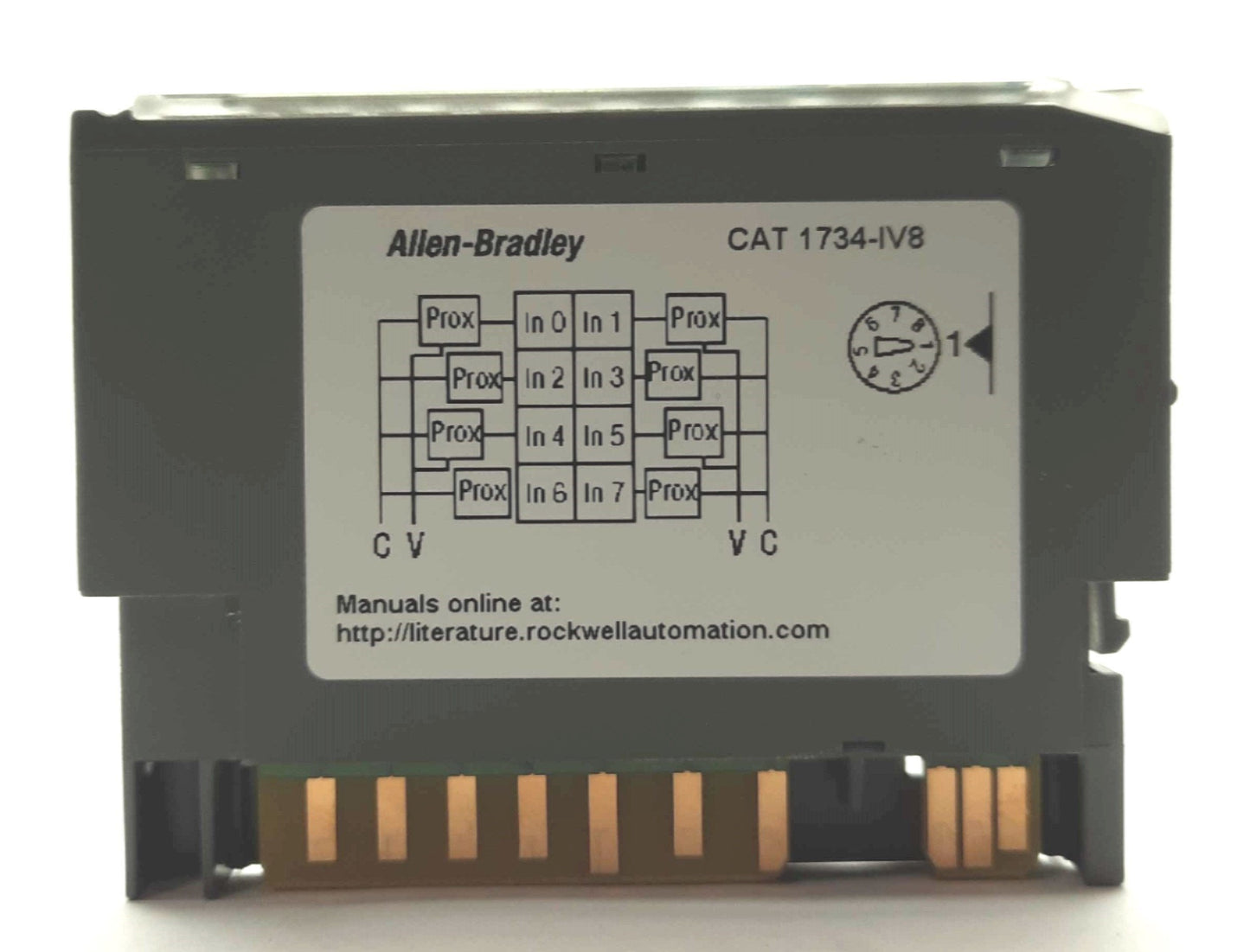 Used Allen Bradley 1734-IV8 Ser. C PLC Input I/O Module, 8-Point, 24VDC Sourcing 5mA