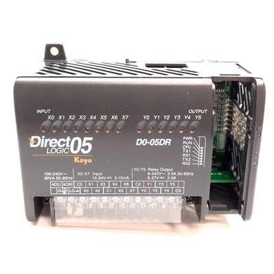 Used Automation Direct D0-05DR DirectLOGIC PLC, 8x Input, 6x Relay Output, 100-240V