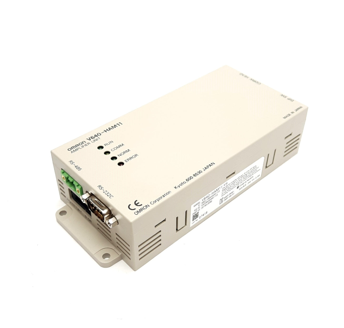 New  Omron V640-HAM11-V4 CIDRW Amplifier Unit, 24VDC, 150mA Max, RC-232C/RS-485 20MO