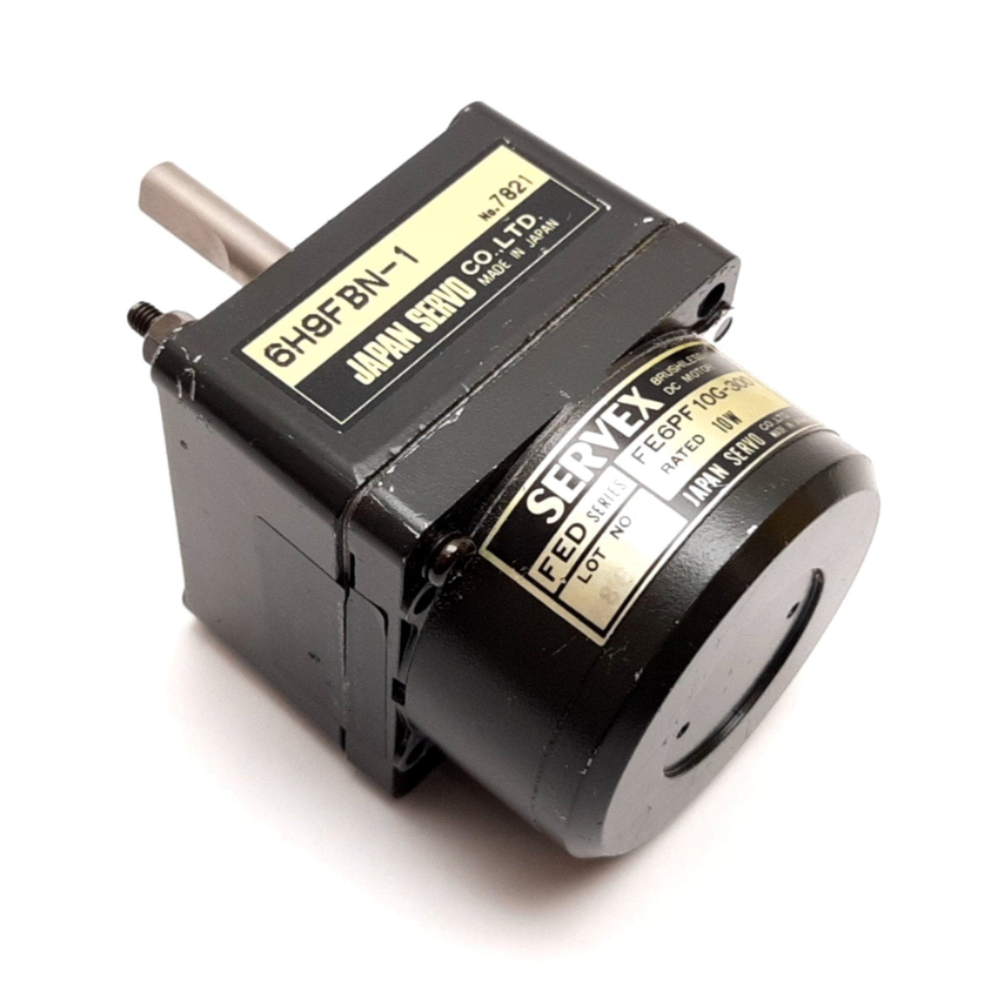 Used Japan Servo Servex FE6PF10G-300 Brushless DC Motor, 10W, With 6H9FBN-1 Gearbox