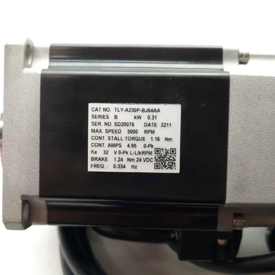 New – Open box Allen Bradley TLY-A230P-BJ64AA Kinetix Servo Motor 70mm Frame 3Ø 230VAC w/Brake