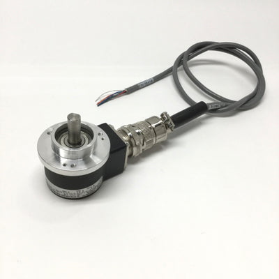 Used Accu-Coder 758-A-21-S-10000-Q-OC-1-N-SY-CE Quad Incremental Shaft Encoder ?10mm