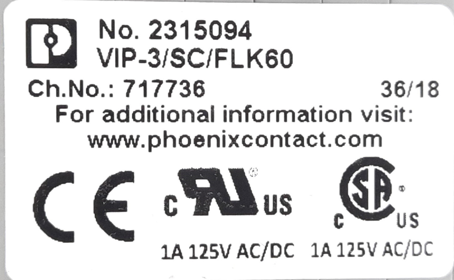 New Other Phoenix Contact VIP-3/SC/FLK60 VARIOFACE Interface Module IDC 60-Pin to Screws