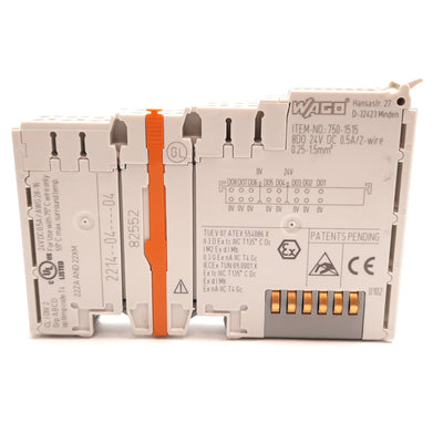 Used Wago 750-1515 PLC Digital Output Module, 8-Channel, Rating: 24VDC 0.5A