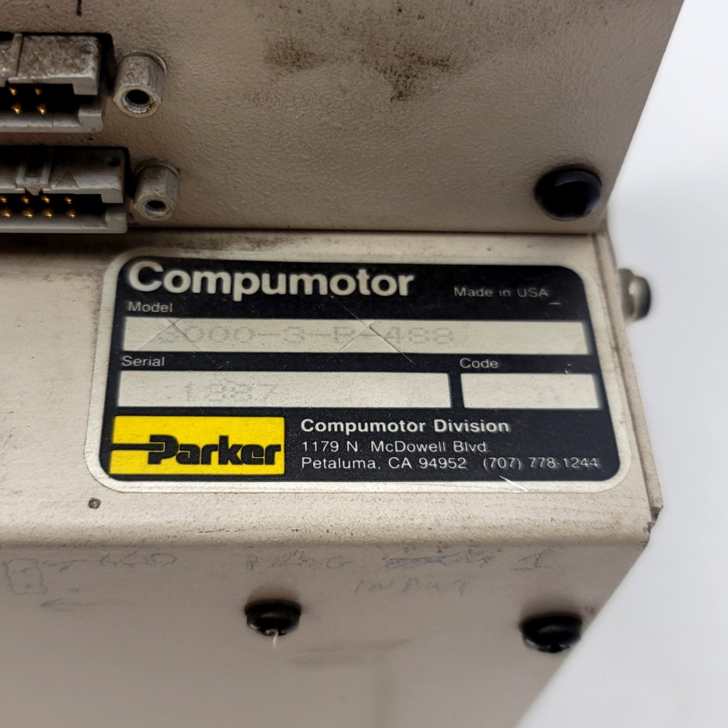 Used Parker Compumotor 3000-3-P-488 3000 Indexing System 3-Axis 120/220VAC 1-Ph