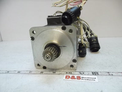 Used GE Fanuc A06B-0312-B351 AC Servo Motor 120V 3PH 2000RPM 2.0Nm NEMA-34