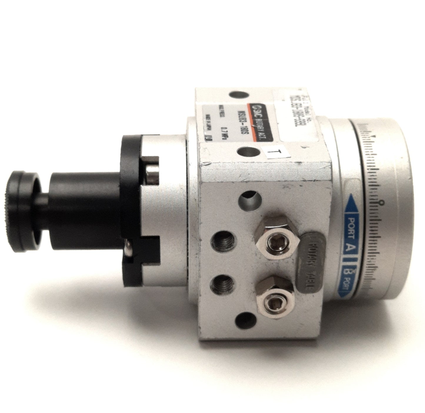 Used SMC MDSUB3-180S-S99L Rotary Actuator 180ø Rotation, M5 Ports, 0.15-0.7 MPa