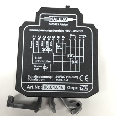 Used Kaleja 06.04.016 Motor Speed Control Relay 24VDC 5A, Analog 0-10VDC Input