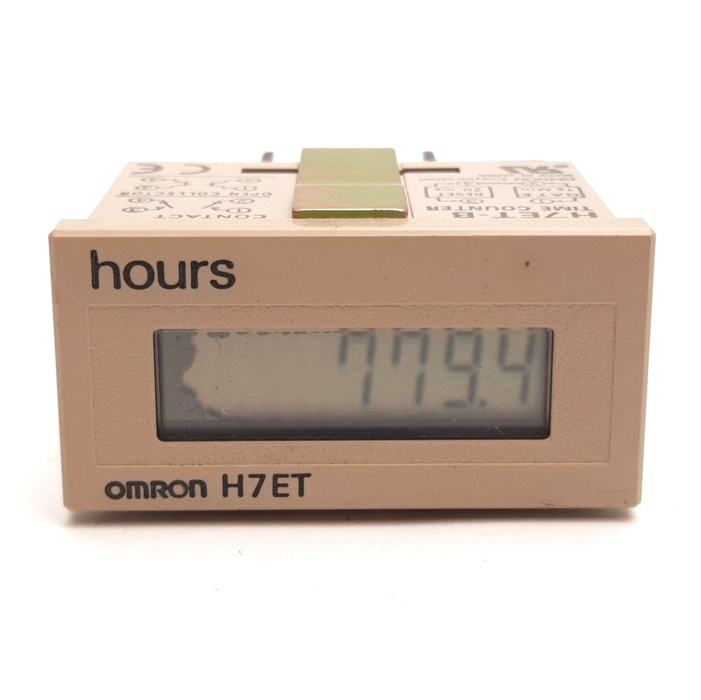 Used Omron H7ET-B Time Counter, Hour Meter, 999999.9h, 7-Segment LCD Display